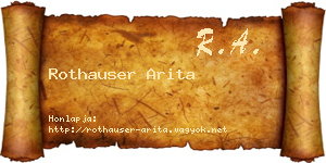 Rothauser Arita névjegykártya